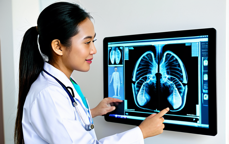 **

"A professional Malaysian doctor, fully clothed in modest scrubs, examining an X-ray in a brightly lit, modern hospital office, appropriate attire, safe for work, perfect anatomy, natural proportions, professional medical photography, high quality, family-friendly."

**
