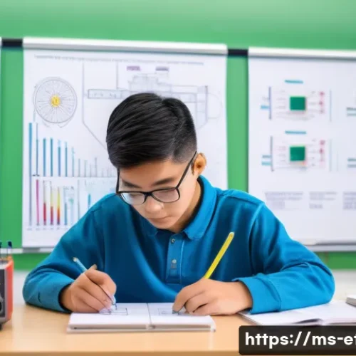 Home 29 전자기술사 최신 기출문제 분석 - A detailed educational scene showing a young Malaysian electronics student in a modern classroom, at...