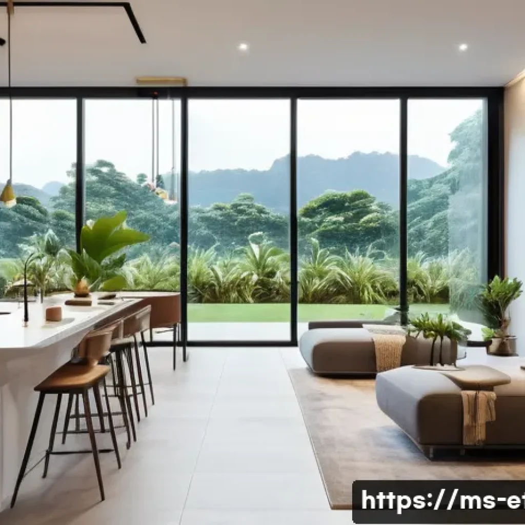 전자기술사와 전기전자 분야의 융합 사례 - A modern Malaysian smart home interior showcasing integrated IoT devices and electrical engineering ...