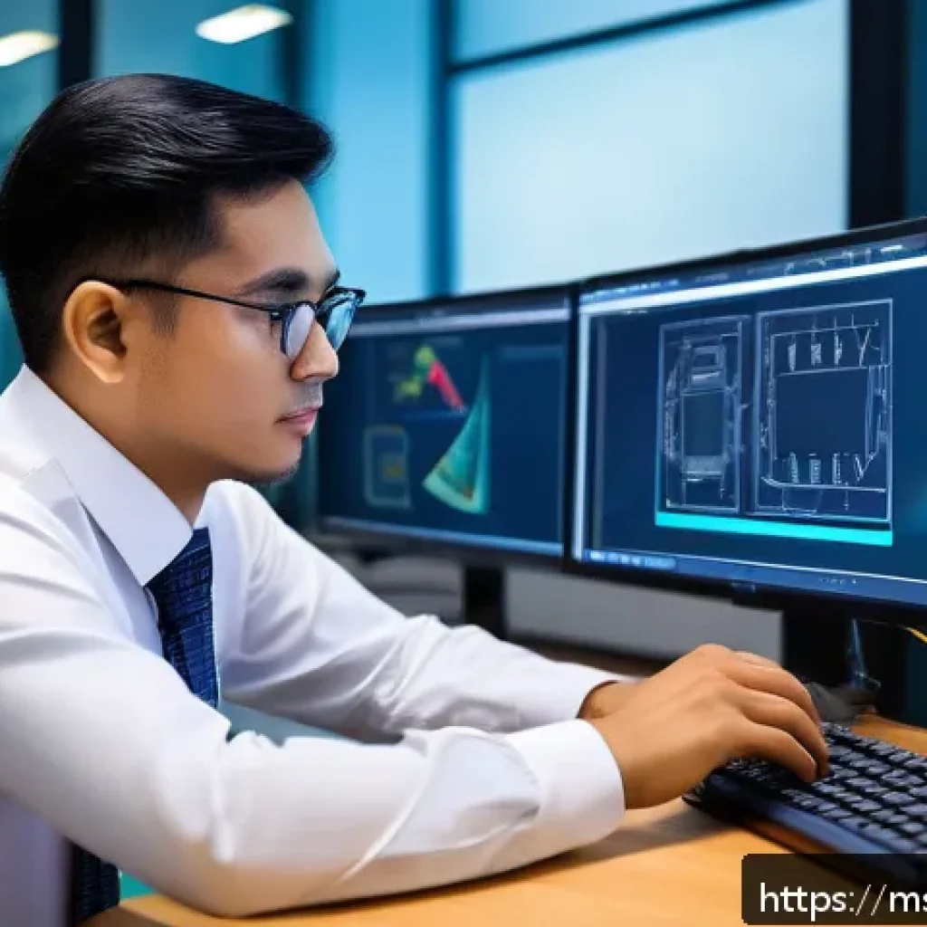 전자기술사와 실무 중심 자격증의 차이 - A detailed scene inside a modern Malaysian electronics engineering office, showing a professional el...